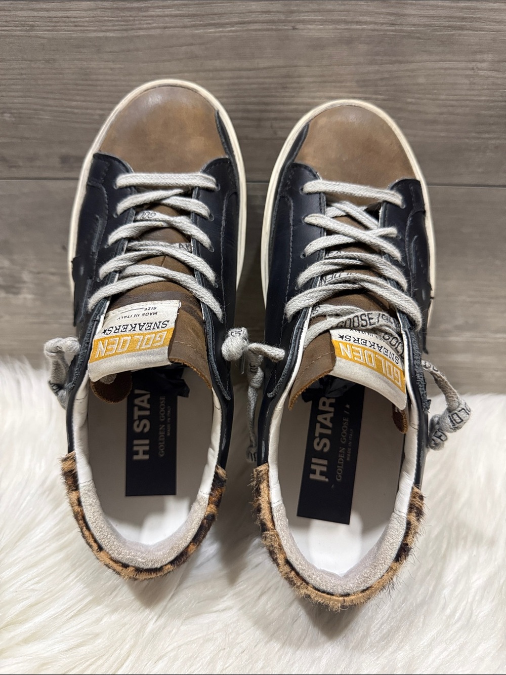 GOLDEN GOOSE Hi Star Platform Sneakers - Picture 6 of 16